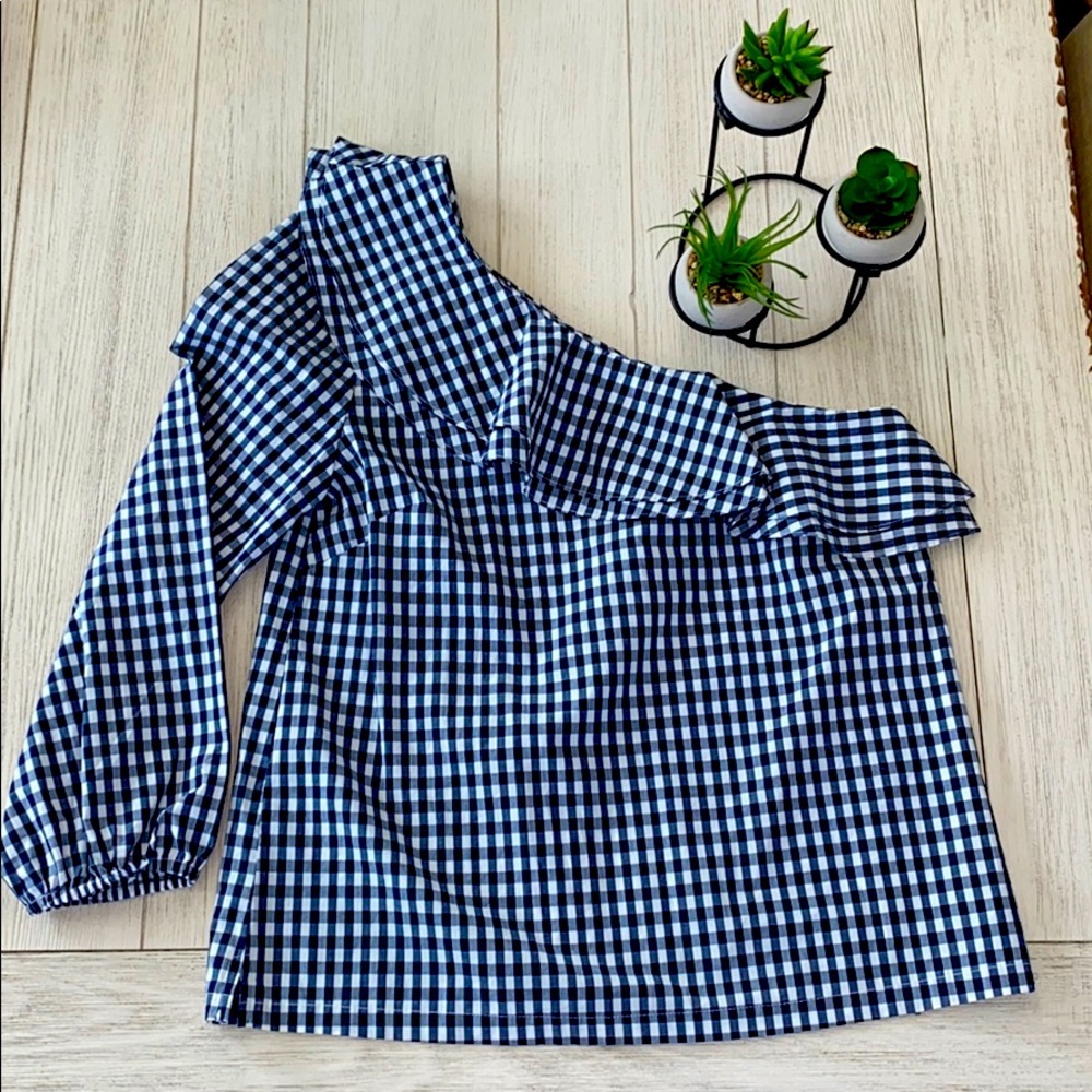 NWOT J. Crew women’s one sleeve blouse size 4